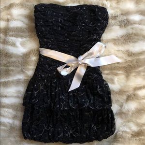 Little black and silver dress. Padded.